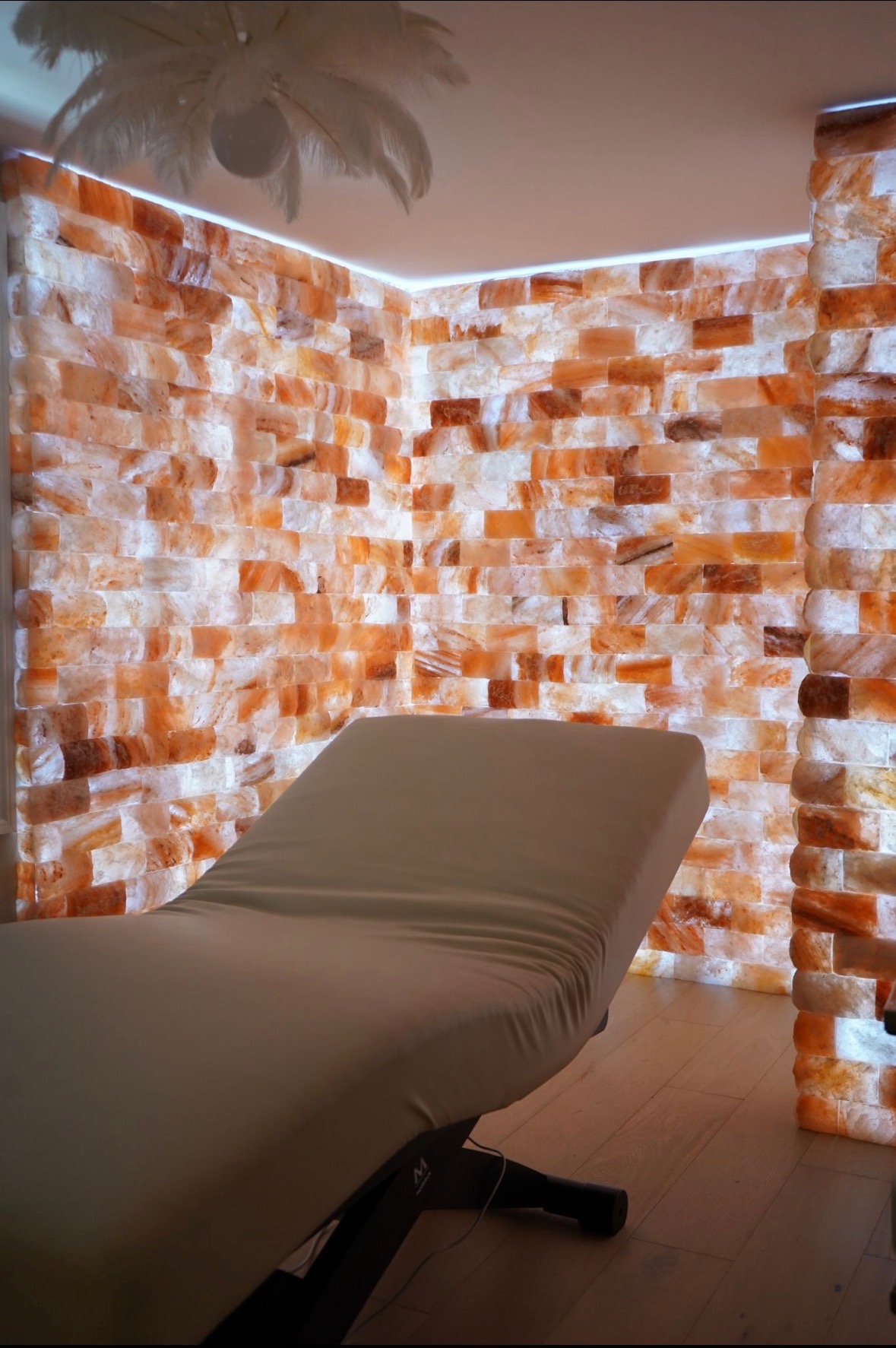 Himalayan salt therapy room at Philip Edward Salon and Luxury Spa in Boston